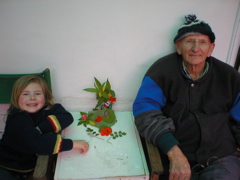 Livi and Great Grandpa Trevor