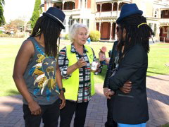Suzanne asks Kyne and Suati if the Rotary boys could learn to dance like that!!